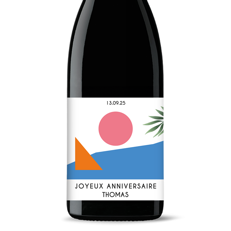 Bouteille de vin personnalisée - Anniversaire Summer | Picrate