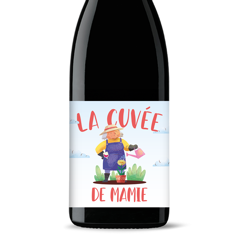 Bouteille de vin personnalisée - Cuvée de Mamie | Picrate