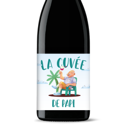 Bouteille de vin personnalisée - Cuvée de Papi | Picrate