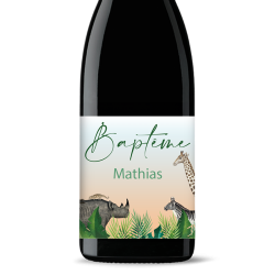 Bouteille de vin personnalisée - Baptême Zoo | Picrate