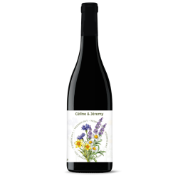 Bouteille de vin personnalisée - Mariage Fleurs | Picrate