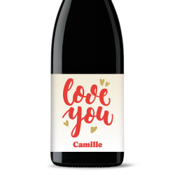 Bouteille de vin personnalisée - St-Valentin