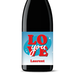 Bouteille de vin personnalisée - St-Valentin