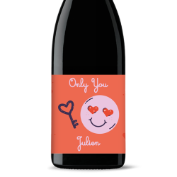 Bouteille de vin personnalisée - St-Valentin