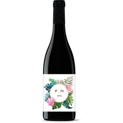 Bouteille de vin personnalisée - Mariage Coton Or | Picrate