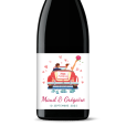 Bouteille de vin personnalisée - Mariage Coton Or | Picrate