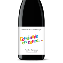 Bouteille de vin personnalisée - Cousinade En Cours | Picrate