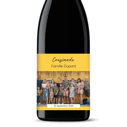 Bouteille de vin personnalisée - Cousinade Photo | Picrate