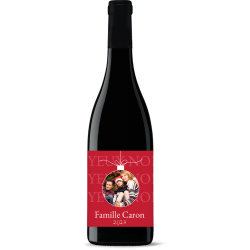 Bouteille de vin personnalisée - Boules de Noël Rouge | Picrate