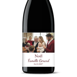 Bouteille de vin personnalisée -Noël Photo de Famille | Picrate