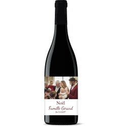 Bouteille de vin personnalisée -Noël Photo de Famille | Picrate
