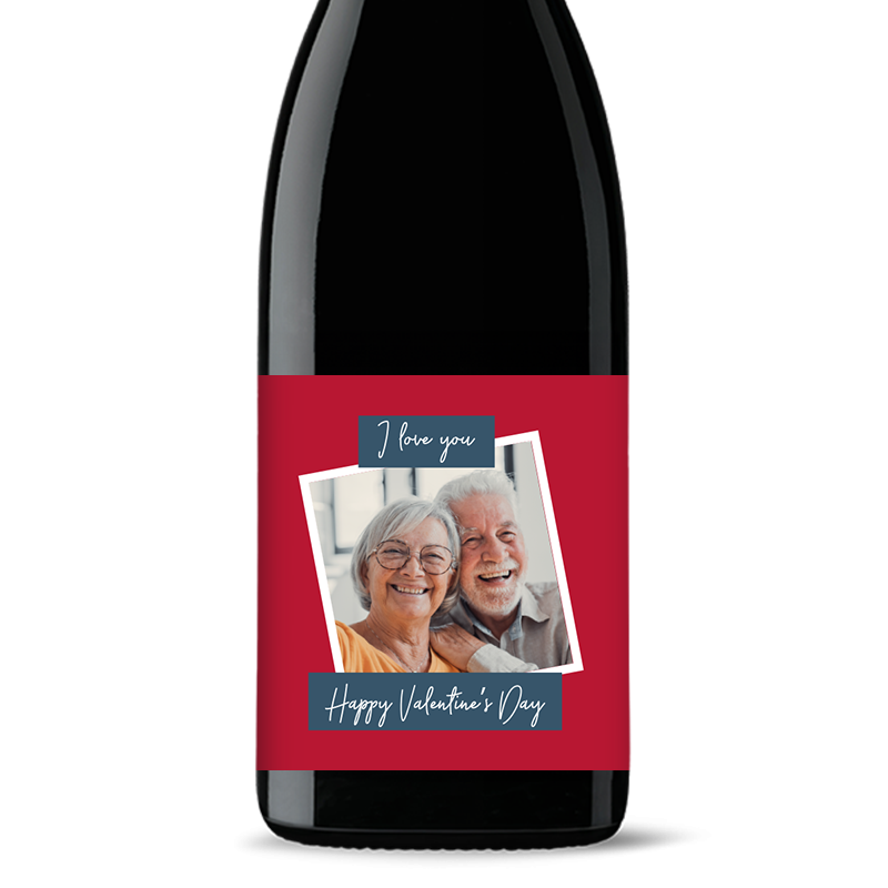 Bouteille de vin personnalisée - St-Valentin