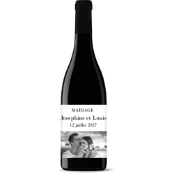 Bouteille de vin personnalisée - Mariage chic photo | Picrate