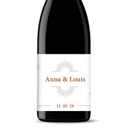 Bouteille de vin personnalisée - Mariage soleil | Picrate