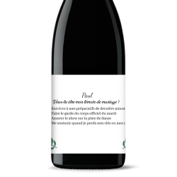 Bouteille de vin personnalisée - Check Mon Témoin | Picrate