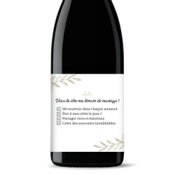 Bouteille de vin personnalisée - Check Témoin | Picrate