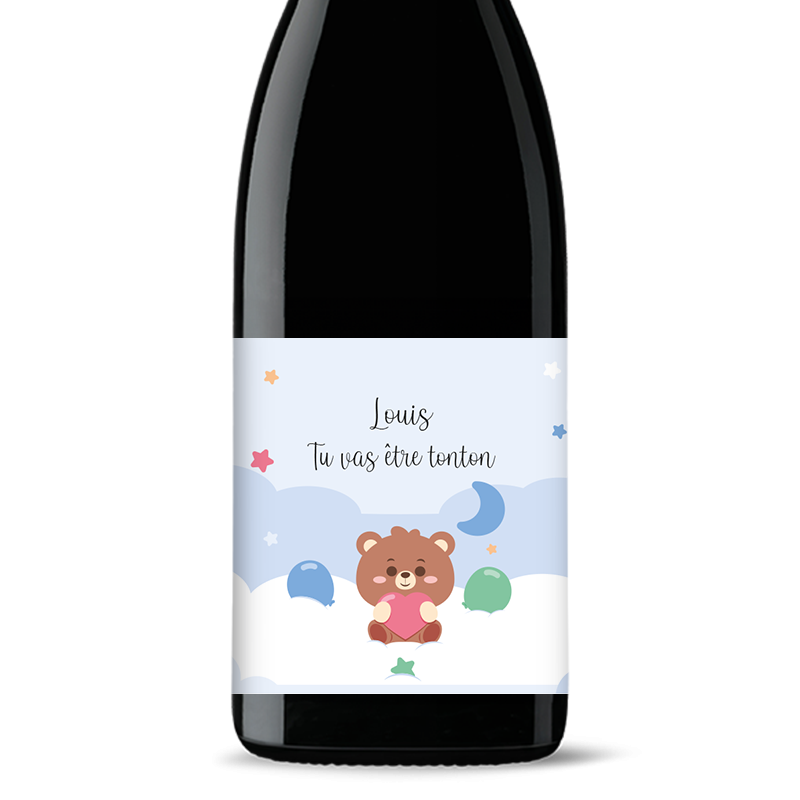 Bouteille de vin personnalisée - Annonce Tonton Nuage | Picrate