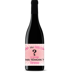 Bouteille de vin personnalisée - Témoin cap ou pas cap Fille | Picrate