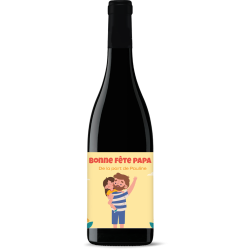 Bouteille de vin personnalisée - Bonne Fête Papa Fille | Picrate