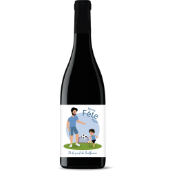 Bouteille de vin personnalisée - Bonne Fête Papa Foot | Picrate