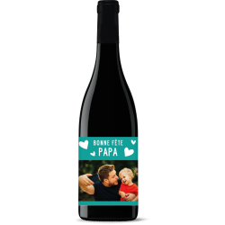 Bouteille de vin personnalisée - Bonne fête, Papa photo  | Picrate