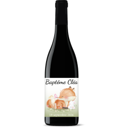 Bouteille de vin personnalisée - Baptême Renard | Picrate