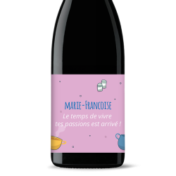 Bouteille de vin personnalisée - Passion Cuisine Retraite | Picrate