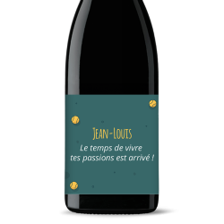 Bouteille de vin personnalisée - Passion Tennis Retraite | Picrate