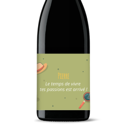 Bouteille de vin personnalisée - Passion Voyage Retraite | Picrate