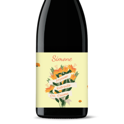 Bouteille de vin personnalisée - Bouquet de fleurs | Picrate