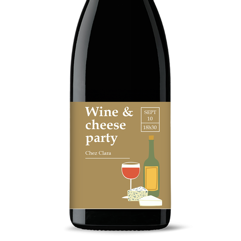 Bouteille de vin personnalisée - WINE & CHEESE | Picrate