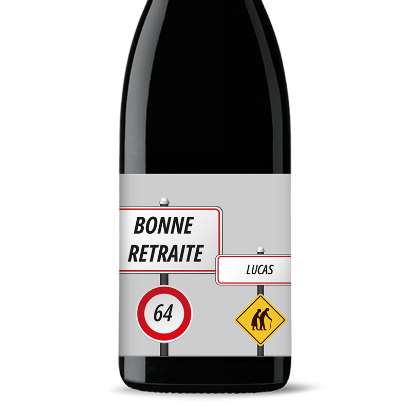Bouteille de vin personnalisée - Retraite Code de la route | Picrate
