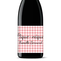 Bouteille de vin personnalisée - Pique-nique | Picrate
