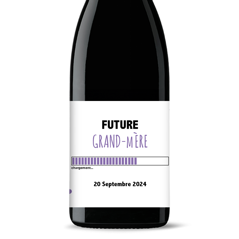 Bouteille de vin personnalisée - Future Grand-Mère | Picrate