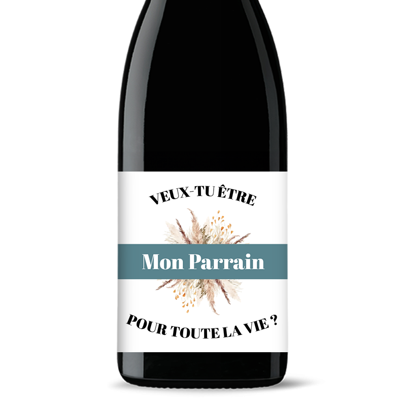 Bouteille de vin personnalisée - Futur Parrain | Picrate