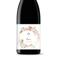 Bouteille de vin personnalisée - Mariage Champêtre Roses | Picrate