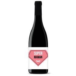 Bouteille de vin personnalisée - Super Maman | Picrate