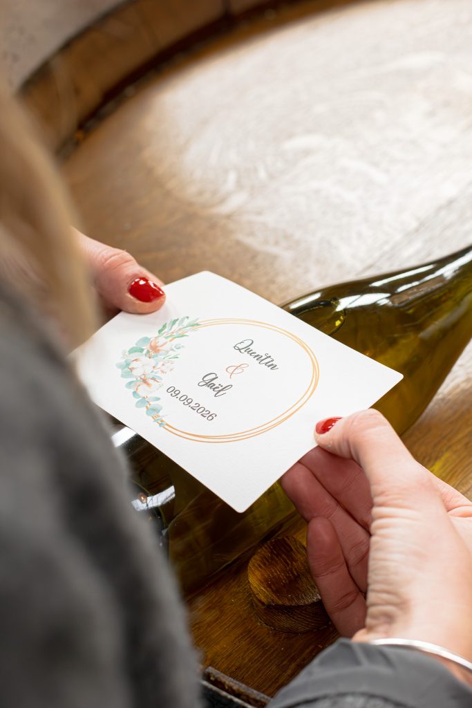 Bouteille personnalisée mariage