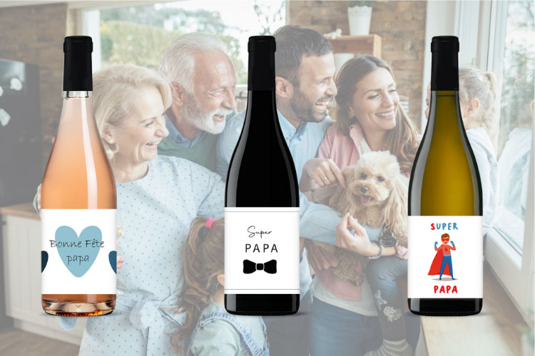 Offrir une bouteille de vin personnalisée pour la fête des Pères