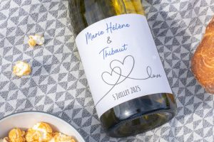 Bouteille de vin peronnalise mariage