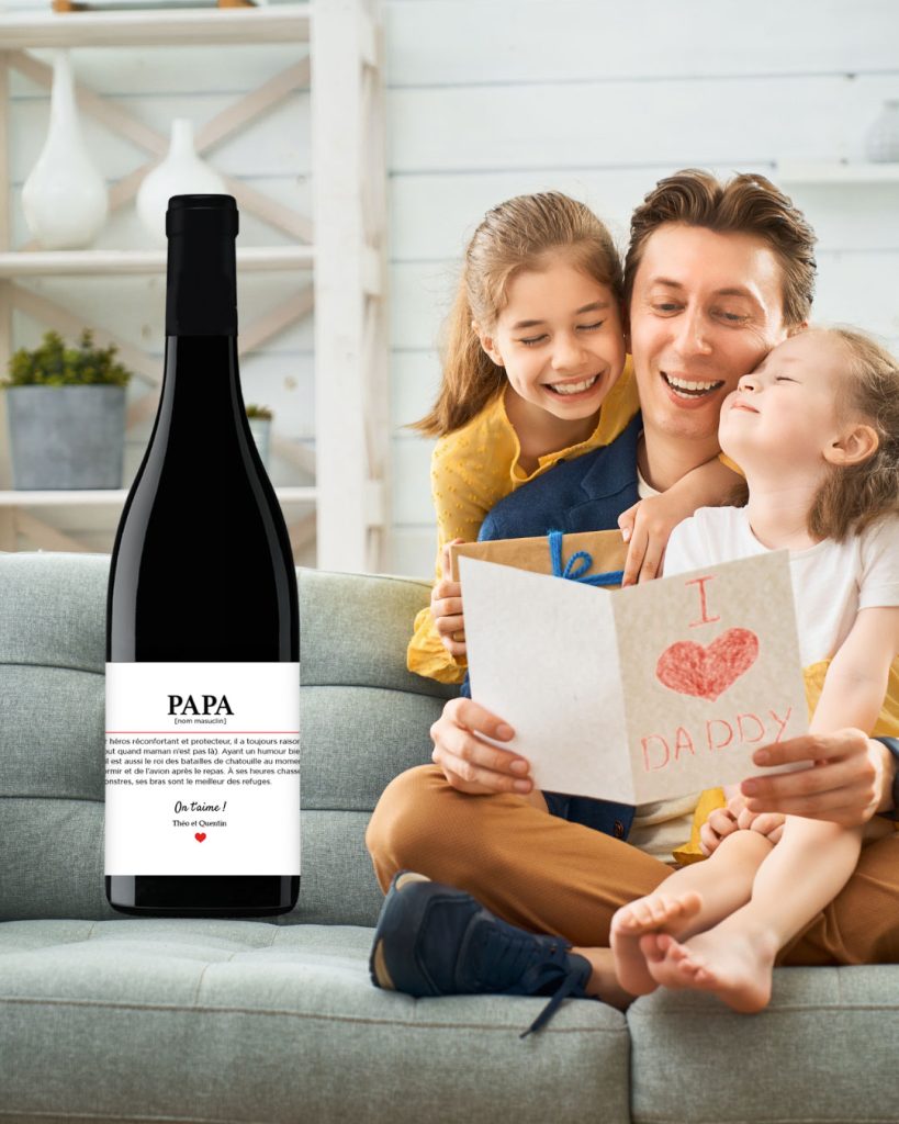 Offrir une bouteille de vin pour la fete des Peres