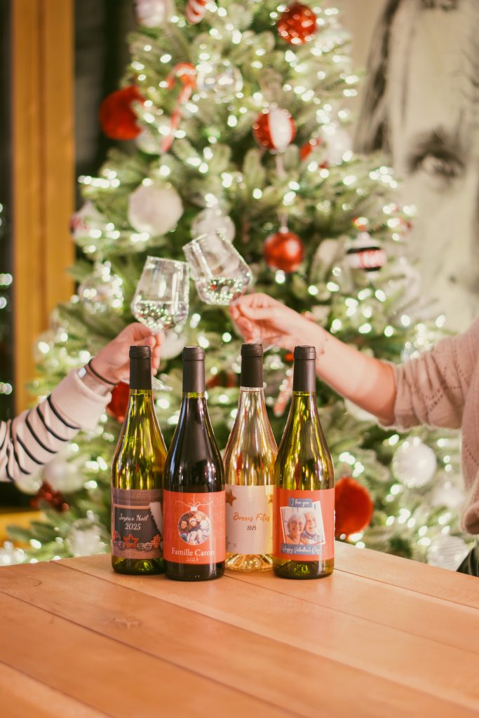 Bouteilles de vin de fêtes