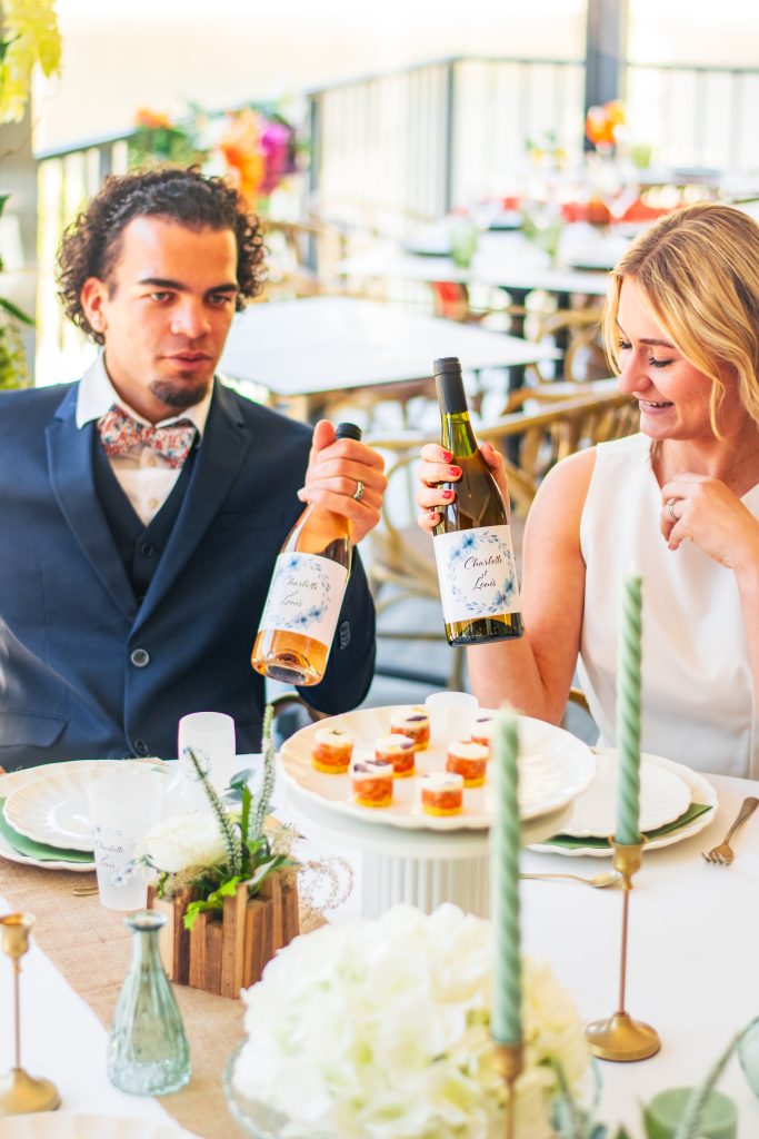 Photos bouteilles de vins personnalisées mariage